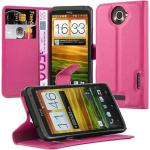 Pinke Cadorabo HTC One X Cases Art: Flip Cases aus Kunststoff 