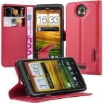 Karminrote Cadorabo HTC One X Cases Art: Flip Cases aus Kunststoff 