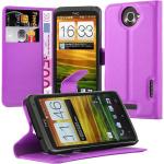 Violette Cadorabo HTC One X Cases Art: Flip Cases aus Kunststoff 