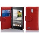 Rote Cadorabo Huawei Ascend G700 Cases Art: Flip Cases aus Kunstleder 