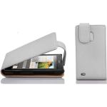 Weiße Cadorabo Huawei Ascend G700 Cases Art: Flip Cases aus Kunstleder 
