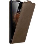 Braune Cadorabo Huawei G7 Cases Art: Flip Cases aus Kunststoff 