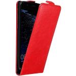 Reduzierte Rote Elegante Cadorabo Huawei P10 Lite Cases Art: Flip Cases mit Bildern aus Kunstleder klappbar 
