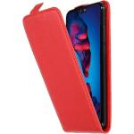 Rote Cadorabo Huawei P20 Hüllen Art: Flip Cases aus Kunststoff 