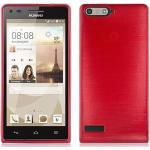 Rote Cadorabo Huawei P7 Cases Art: Bumper Cases aus Silikon mini 
