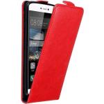 Rote Cadorabo Huawei P8 Cases Art: Flip Cases aus Kunststoff 
