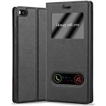 Reduzierte Schwarze Elegante Cadorabo Huawei P8 Cases Art: Flip Cases mit Bildern aus Kunstleder klappbar 