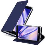 Blaue Elegante Cadorabo Huawei P9 Cases Art: Flip Cases mit Bildern aus Kunstleder klappbar 