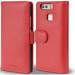 Reduzierte Rote Elegante Cadorabo Huawei P9 Cases Art: Flip Cases mit Bildern aus Kunstleder klappbar 