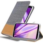 Hellgraue Cadorabo Nexus 6 Hüllen Art: Flip Cases 