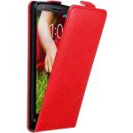 Rote Cadorabo LG G2 Cases Art: Flip Cases aus Kunststoff 