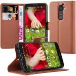Schokoladenbraune Cadorabo LG G2 Cases Art: Flip Cases aus Kunststoff 