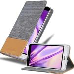 Hellgraue Cadorabo LG G3 S Cases Art: Flip Cases mini 