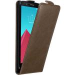Braune Cadorabo LG G4 Cases Art: Flip Cases aus Kunststoff 