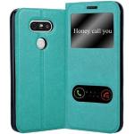 Mintgrüne Cadorabo LG G5 Cases Art: Flip Cases aus Kunstleder 