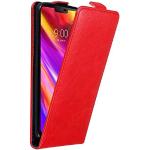 Reduzierte Rote Elegante Cadorabo LG G7 Cases Art: Flip Cases mit Bildern aus Kunstleder klappbar 