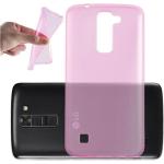 Pinke Cadorabo LG K7 Cases Art: Bumper Cases durchsichtig aus Silikon 