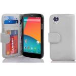 Weiße Cadorabo Nexus 5 Hüllen Art: Flip Cases aus Kunststoff 