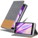 Hellgraue Cadorabo LG V20 Cases Art: Flip Cases aus Kunststoff 