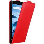 Rote Elegante Cadorabo Nokia 6 Cases Art: Flip Cases mit Bildern aus Kunstleder klappbar 