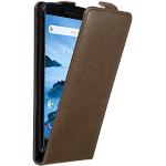 Braune Elegante Cadorabo Nokia 6 Cases Art: Flip Cases mit Bildern aus Kunstleder klappbar 