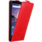 Reduzierte Rote Elegante Cadorabo Nokia 7 Cases Art: Flip Cases mit Bildern aus Kunstleder klappbar 