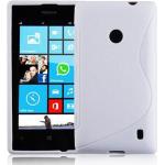Weiße Cadorabo Nokia Lumia 520 Cases Art: Bumper Cases aus Silikon 