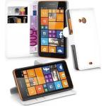 Weiße Cadorabo Nokia Lumia 535 Cases Art: Flip Cases aus Kunststoff 