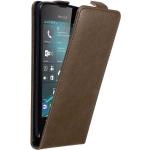 Braune Cadorabo Nokia Lumia 550 Cases Art: Flip Cases aus Kunststoff 