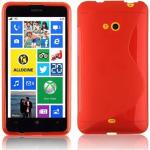 Rote Cadorabo Nokia Lumia 625 Cases Art: Bumper Cases aus Silikon 