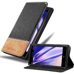 Schwarze Elegante Cadorabo Nokia Lumia 830 Cases Art: Flip Cases mit Bildern aus Kunstleder klappbar 