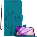 Blaue Blumenmuster Cadorabo Samsung Galaxy A10 Hüllen Art: Flip Cases 
