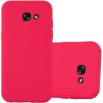 Rote Cadorabo Samsung Galaxy A3 Hüllen 2017 Art: Bumper Cases aus Silikon 
