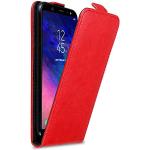 Reduzierte Rote Elegante Cadorabo Samsung Galaxy A6 Plus Hüllen 2018 Art: Flip Cases mit Bildern aus Kunstleder klappbar 