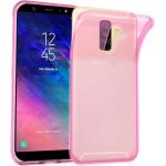 Pinke Cadorabo Samsung Galaxy A6 Plus Hüllen 2018 Art: Bumper Cases durchsichtig aus Silikon 