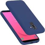 Blaue Elegante Cadorabo Samsung Galaxy A6 Plus Hüllen 2018 Art: Soft Cases mit Bildern aus Silikon kratzfest 