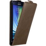 Braune Cadorabo Samsung Galaxy A7 Hüllen 2015 Art: Flip Cases aus Kunststoff 