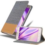 Hellgraue Cadorabo Samsung Galaxy A7 Hüllen 2017 Art: Flip Cases aus Kunststoff 