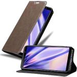Braune Cadorabo Samsung Galaxy A7 Hüllen 2018 Art: Flip Cases aus Kunstleder 