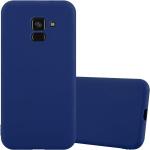 Blaue Cadorabo Samsung Galaxy A8 Plus Cases 2018 aus Silikon 