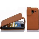 Braune Cadorabo Samsung Galaxy Ace Cases Art: Flip Cases aus Kunstleder 