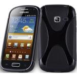 Schwarze Cadorabo Samsung Galaxy Ace Cases Art: Bumper Cases aus Silikon 