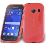 Rote Cadorabo Samsung Galaxy Ace Cases aus Kunststoff 