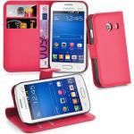 Karminrote Cadorabo Samsung Galaxy Ace Cases Art: Flip Cases aus Kunststoff 