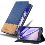 Blaue Elegante Cadorabo Samsung Galaxy Alpha Hüllen Art: Flip Cases mit Bildern aus Kunstleder klappbar 