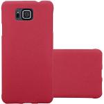 Rote Elegante Cadorabo Samsung Galaxy Alpha Hüllen Art: Soft Cases mit Bildern aus Silikon kratzfest 