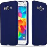 Dunkelblaue Cadorabo Samsung Galaxy Grand Prime Cases Art: Bumper Cases aus Silikon 