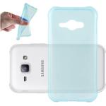Blaue Cadorabo Samsung Galaxy J1 Cases durchsichtig aus Kunststoff 