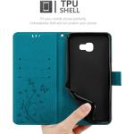 Blaue Cadorabo Samsung Galaxy J4 Cases Art: Flip Cases aus Kunstleder 