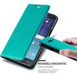 Petrolfarbene Cadorabo Samsung Galaxy J5 Cases 2015 Art: Flip Cases aus Kunststoff 